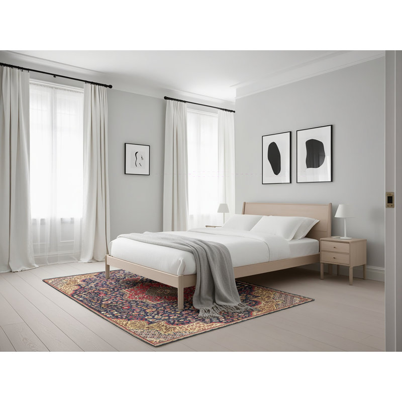 Ebenier Performance Oriental Indoor Rug, Rectangle 5' x 7'