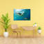 Swimming Sea Turtles Peaceful Serene Vibrant Turtle Nature Ocean Wall Art Print by Andrey Narchuk - Print-1022184762