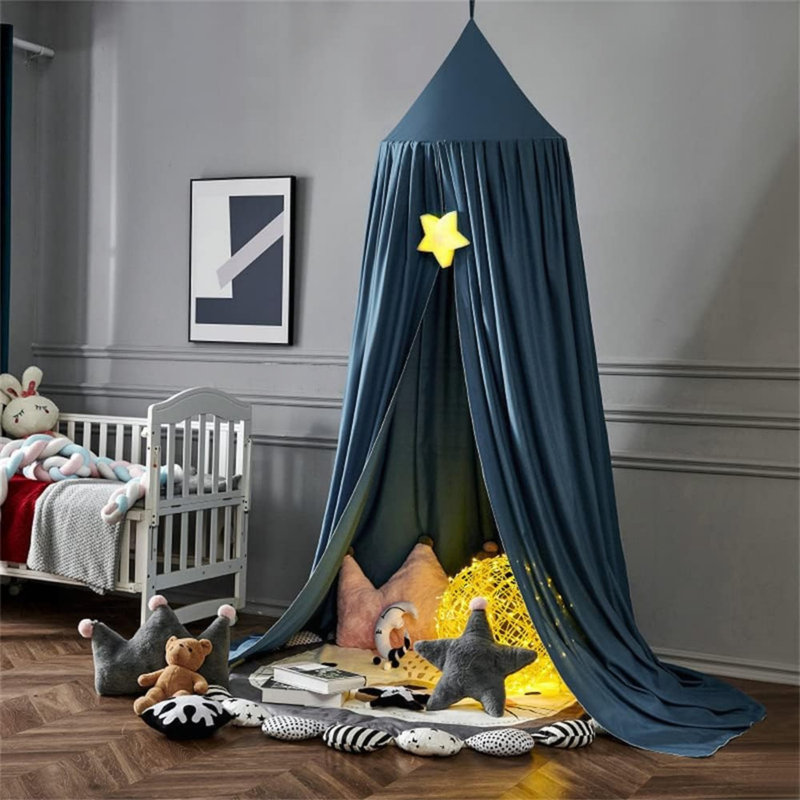 Lake Blue Kids Round Dome Bed Canopy Mosquito Net Protection Canopy