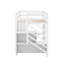 Lit mezzanine simple avec escalier de rangement et fenêtre-119971409