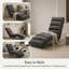 Chaise longue rembourrée simple et confortable Jameer avec pieds en métal et poches de rangement pour les chambres et les salons-1485166140