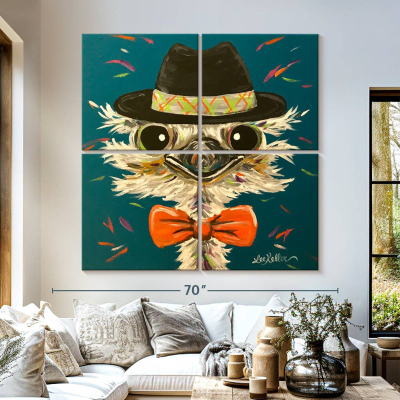 Brampt Ostrich Miles, 57" H x 57" W