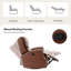 Ensemble de fauteuils inclinables traditionnels en cuir véritable 34 po Felisa-165876772