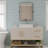 Modern bathroom vanity with ceramic basin sink