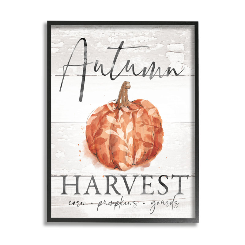 Récolte d'automne - Style rustique de saison, H 20 po x l 16 po x P 1,5 po, Giclée encadrée noir minuit