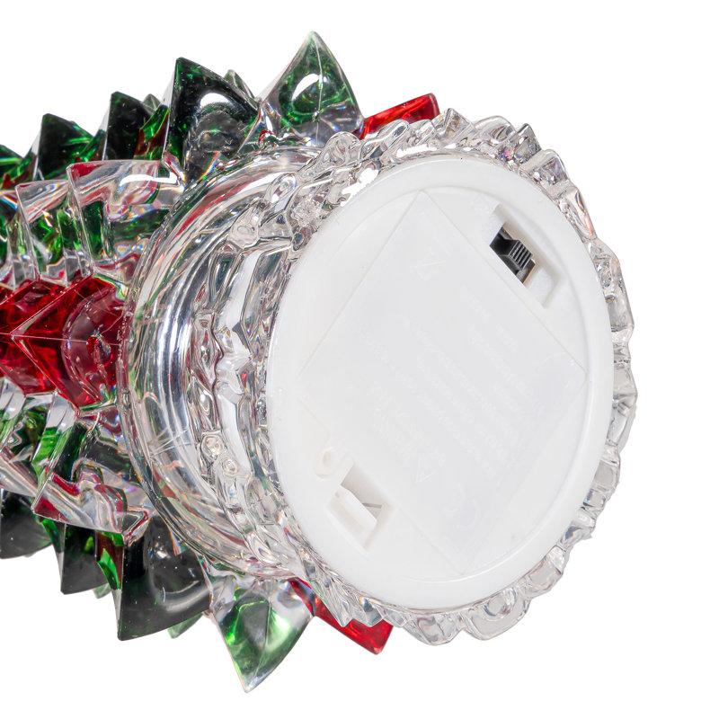 LED Candy Striped Christmas Tree Plastic Table Décor