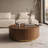 39.37'' Modern Round Coffee Table with 2 Hidden Storage Drawers