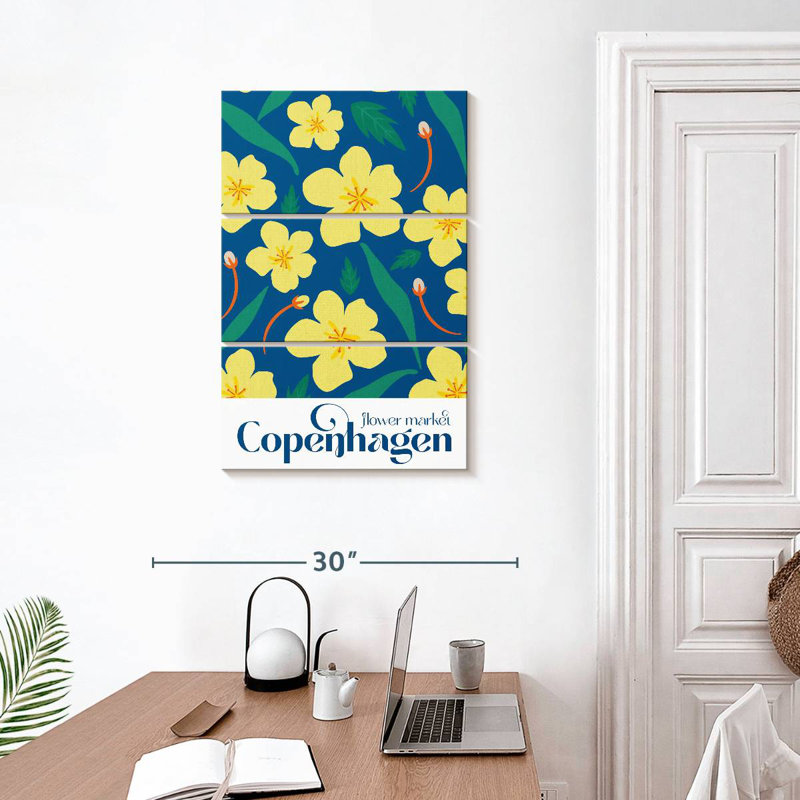 Affiche du marché aux fleurs Harnek Copenhagen, H 32 po x l 20 po