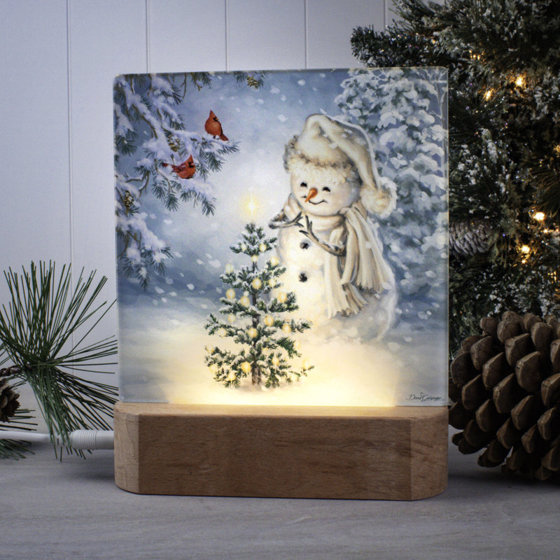 Veilleuse bonhomme de neige de Noël