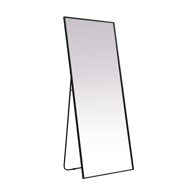 Sabine Metal Rectangle Floor Mirror, 72" x 36", Black