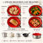 Silicone Steamer Basket 11-Inch Large with Handles, Nonstick, Flexible Steam Insert, Non-Slip Feet, Dishwasher & Microwave Safe, for Dumplings, Fish, Seafood, Vegetables, Easy Cleaning, (Red)