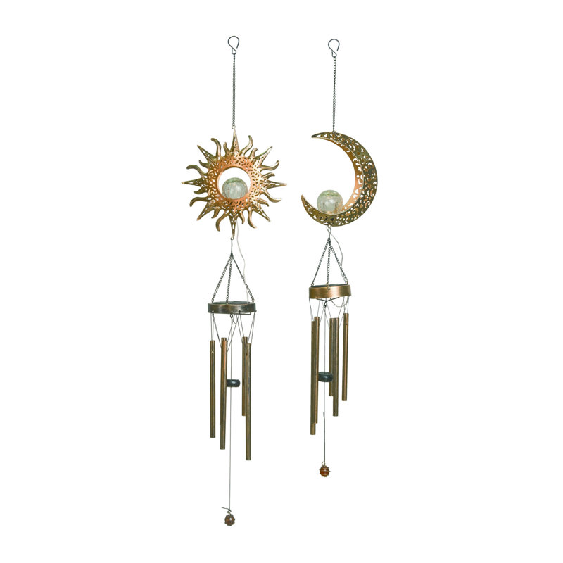  Ensemble de 2 carillons en verre 39,5 po