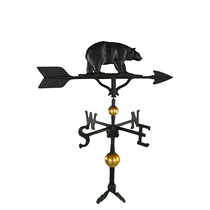 Deluxe Bear Weathervane, Black