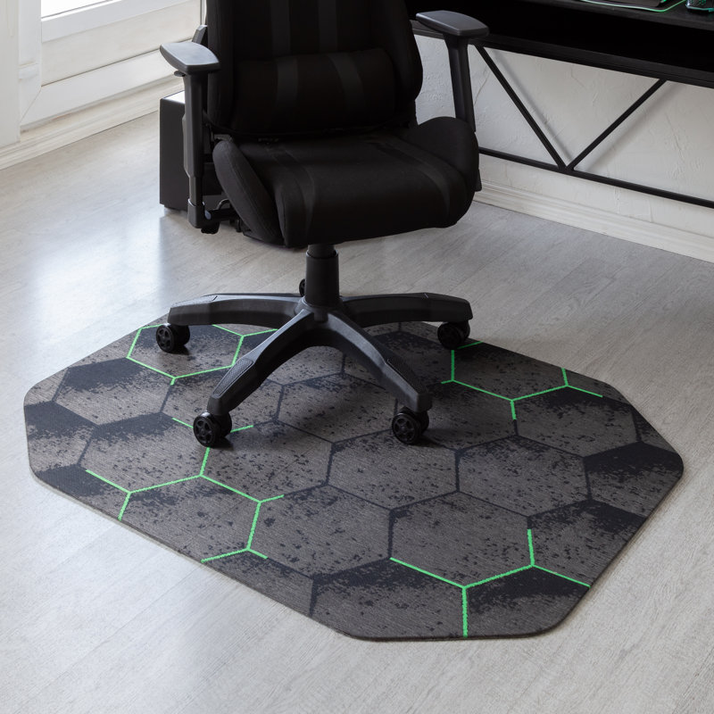 Tapis de chaise de jeu Kaleidoscope, Vert