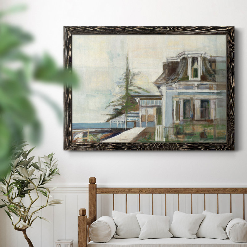 Port Townsend - cadre photo, reproduction d'art sur toile, Cadre noir, H 27,5 po x l 37,5 po x P 1 po