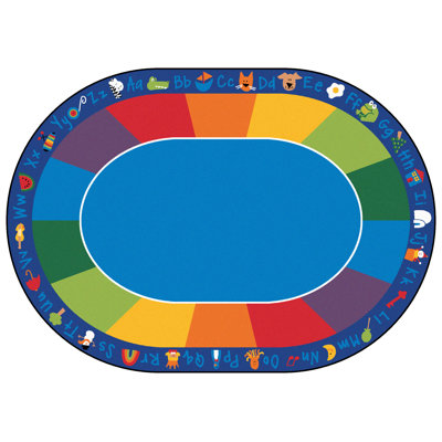 Tapis de salle de classe capitonné bleu / rouge Fun with Phonics