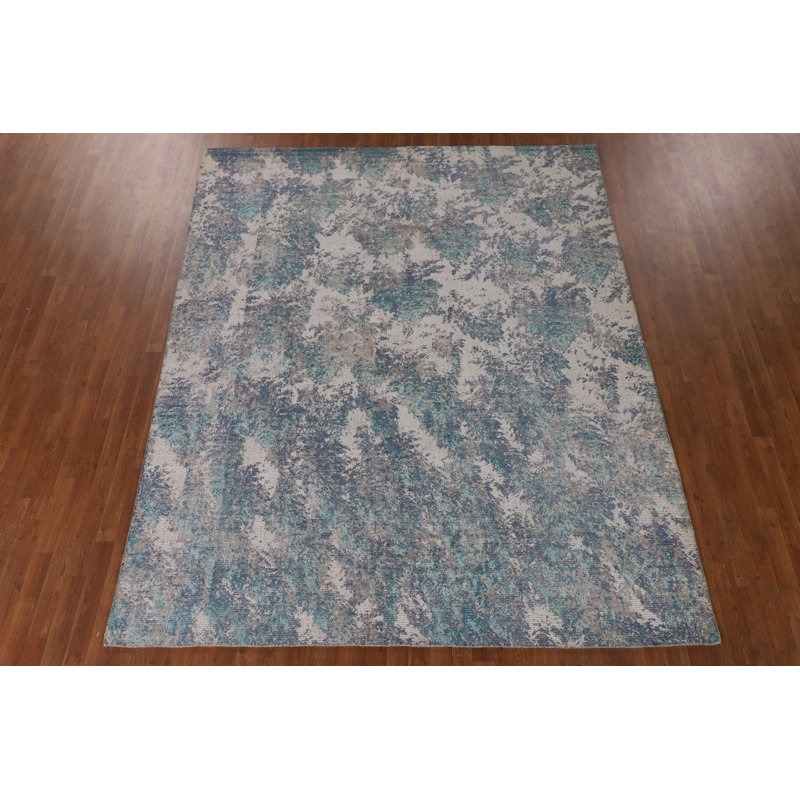 Tapis à motif abstrait indien moderne 8 x 10