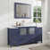 Karson 60'' Single Bathroom Vanity with Engineered Marble Top with Mirror