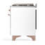 Majestic III Series 40 Inch Dual Fuel Range with 6 Sealed Burners, Griddle, in White (Natural Gas, Copper Trim)-1341391954-1341391961-1341391968