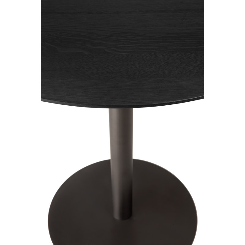 Blend Solid Oak Dining Table, 30"H x 35.5"L x 35.5"W, Black