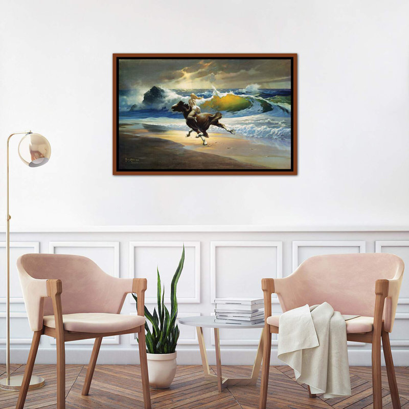 «Wild Ride» - Imprimé, H 26 po x l 40 po x 1,5 po, Cadre bois classique