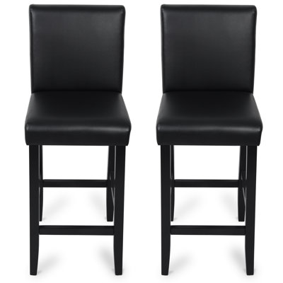 Ambriz Upholstered Counter Stool with Solid Wood Frame