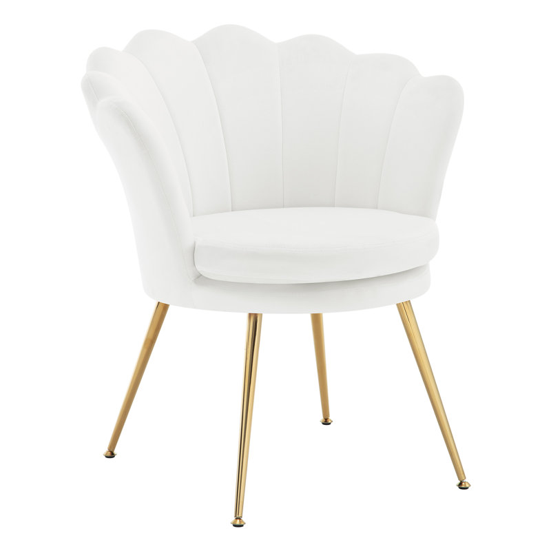 Velvet Armchair, White