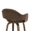 Daxton Mid-Century Swivel Bar & Counter Stool With Curved Back, Upholstered Seat, And Wood Frame-114210795-114210793-114210792