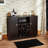 Hazen Espresso Finish Wine Cabinet