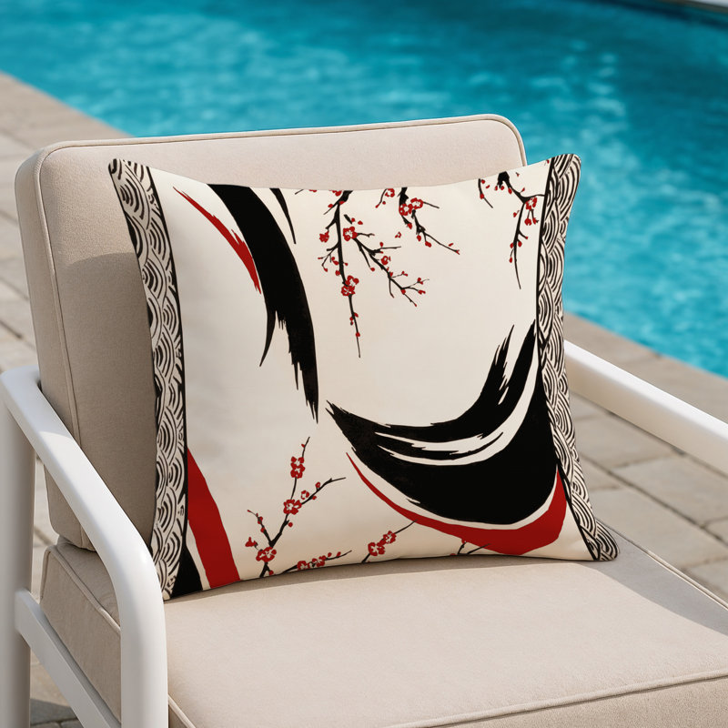 Petal Harmony Indoor And Outdoor Pillow, Square 16"