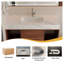 Ensemble de meuble-lavabo mural 39,4 po Mid-Century