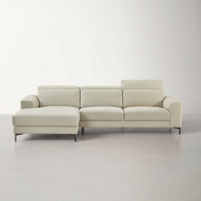 2 - Piece Genuine Leather Sectional& Chaise