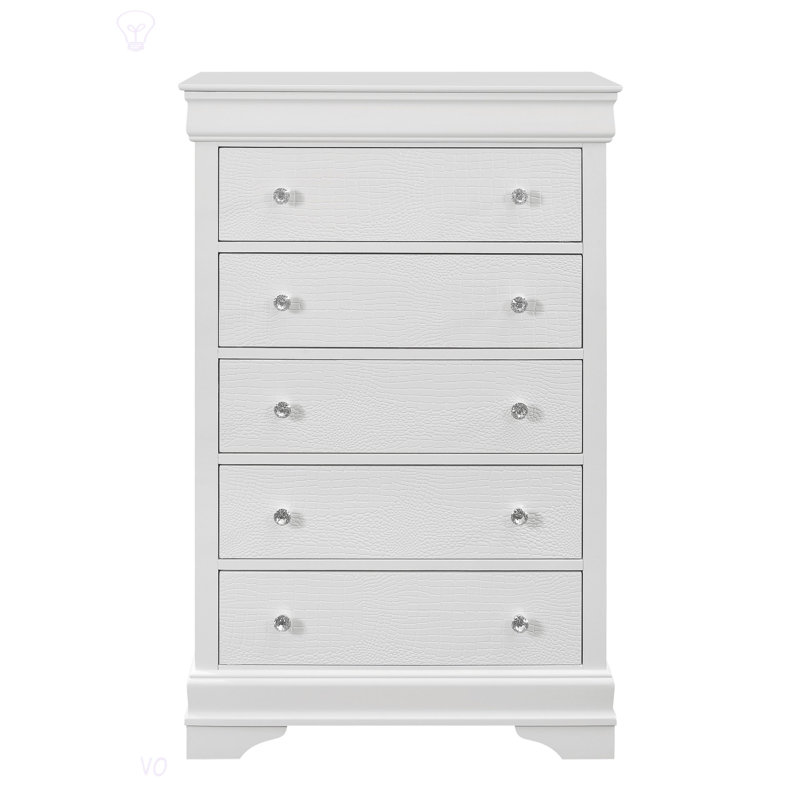 Commode en crocodile Shaker, Blanc