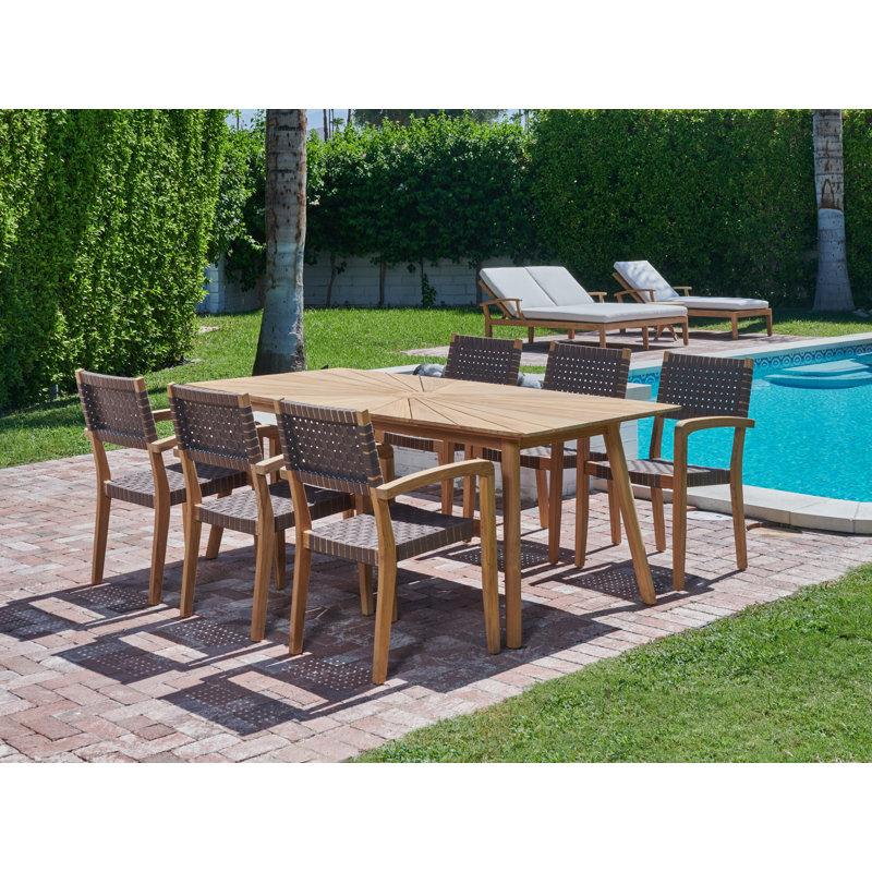 Cambria Rectangular Teak Outdoor Dining Table
