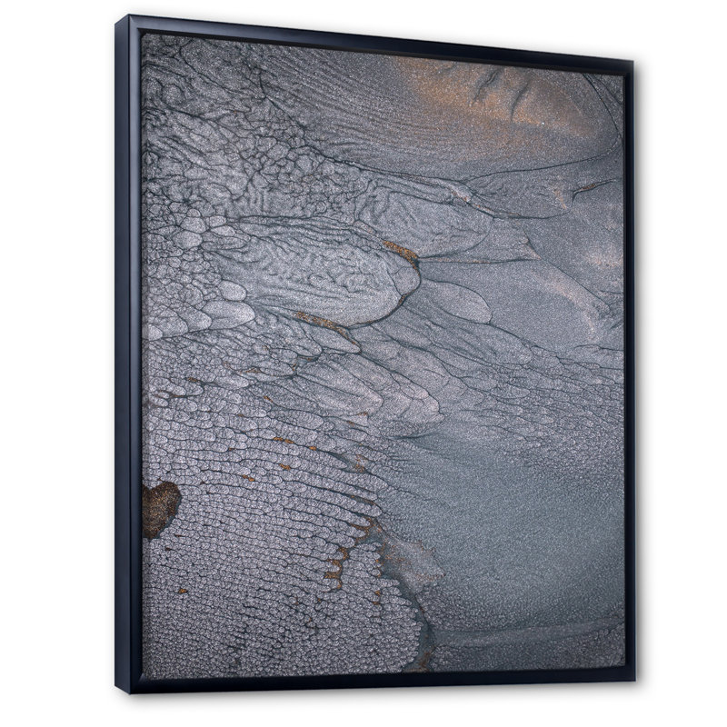 «Dramatic Grey», art mural moderne sur toile, H 20 po x l 12 po x P 1 po, Cadre flottant noir