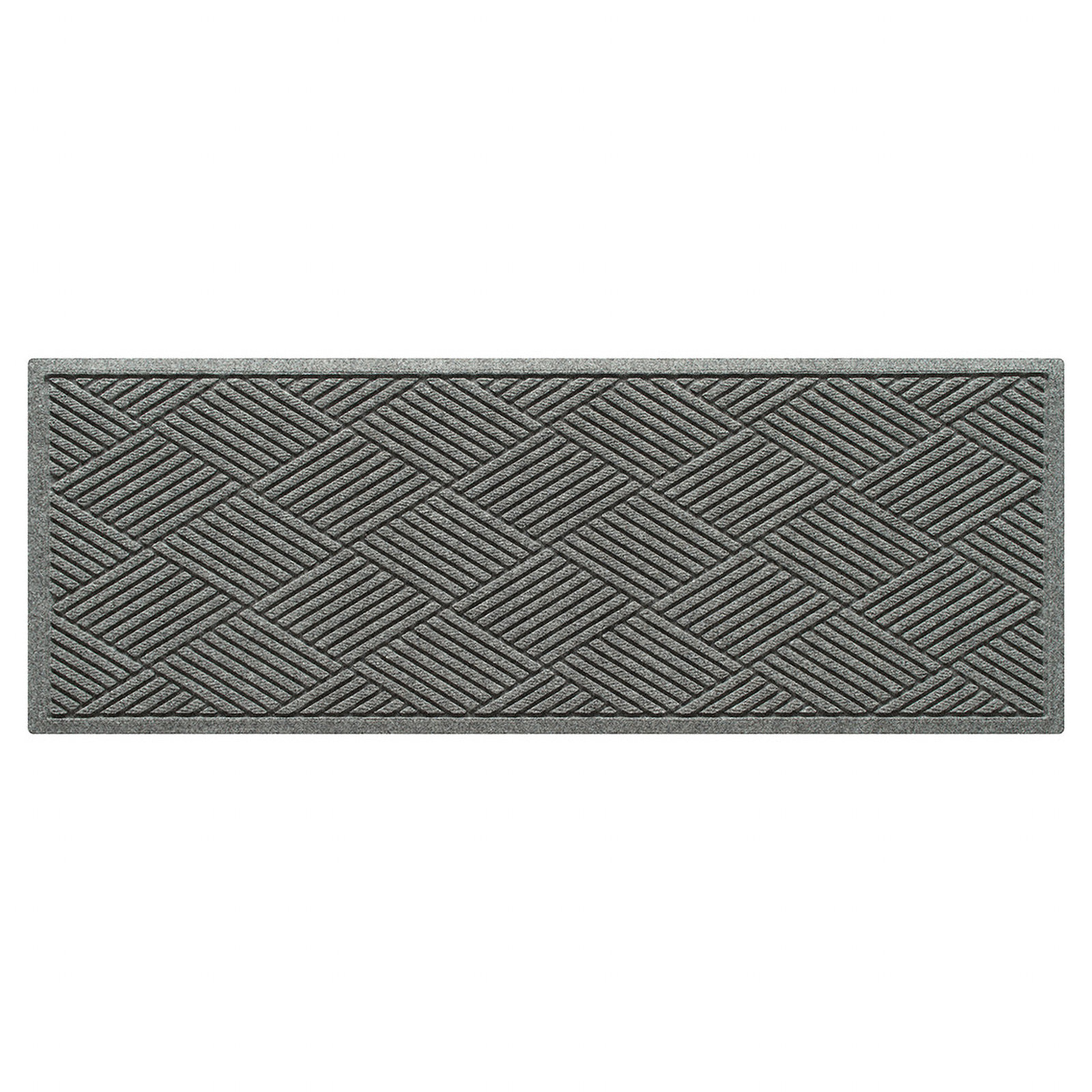 Waterhog Diamonds Indoor Outdoor Doormat, Runner 22" W x 60" L, Medium Gray