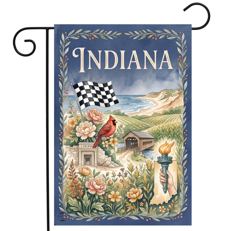 Drapeau de jardin Indiana State Pride 12 x 18