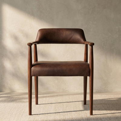 Sento Genuine Leather Dining Arm Chair