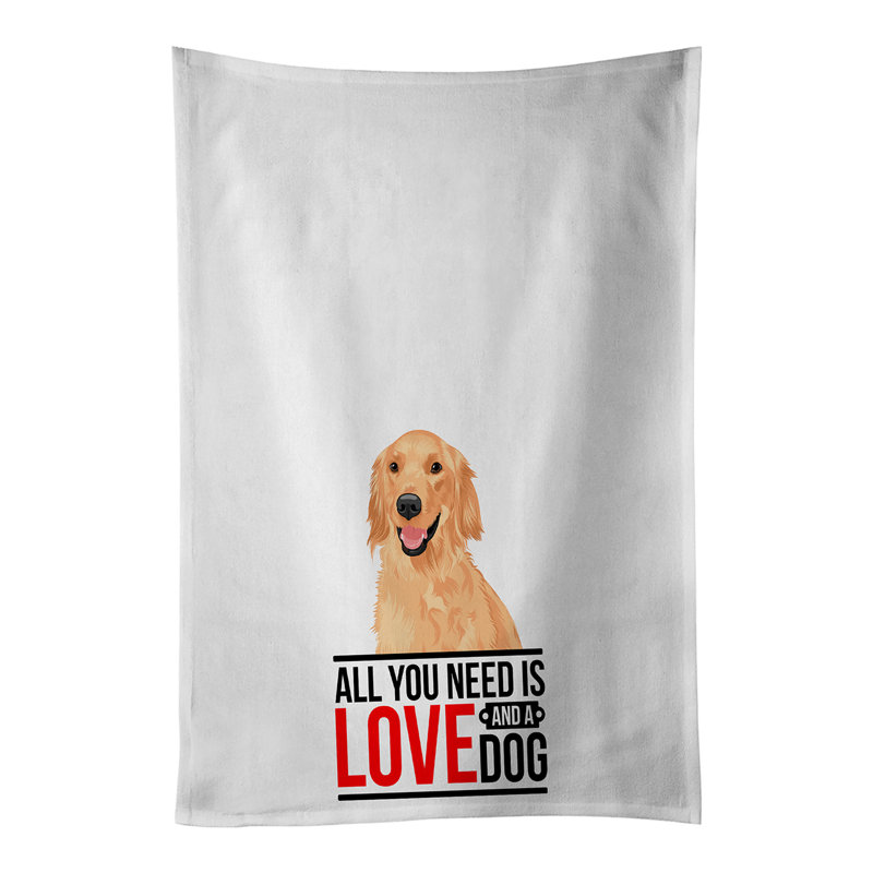 Ensemble de 2 serviettes de cuisine Golden Retriever