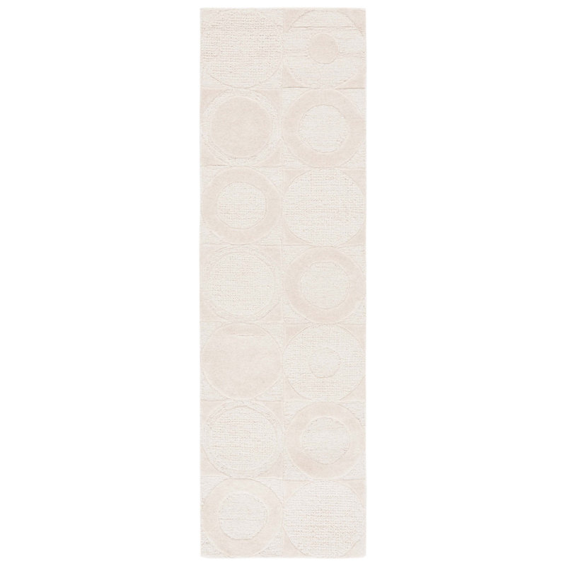 Caidan Hand Tufted Wool Pile Geometric Rug, Runner 2'3" x 8'
