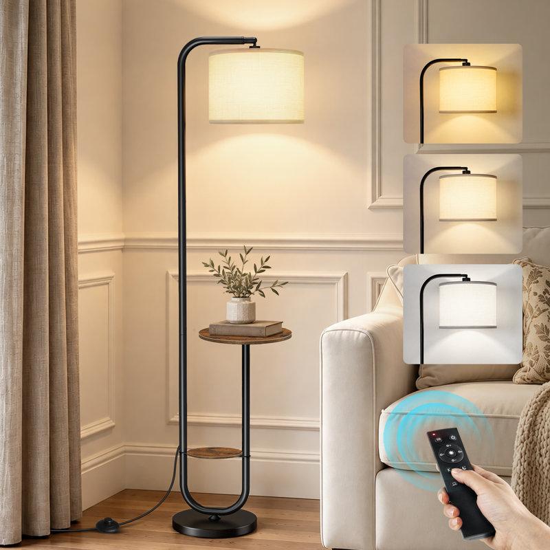 66.54" Tray Table Floor Lamp with Remote Control