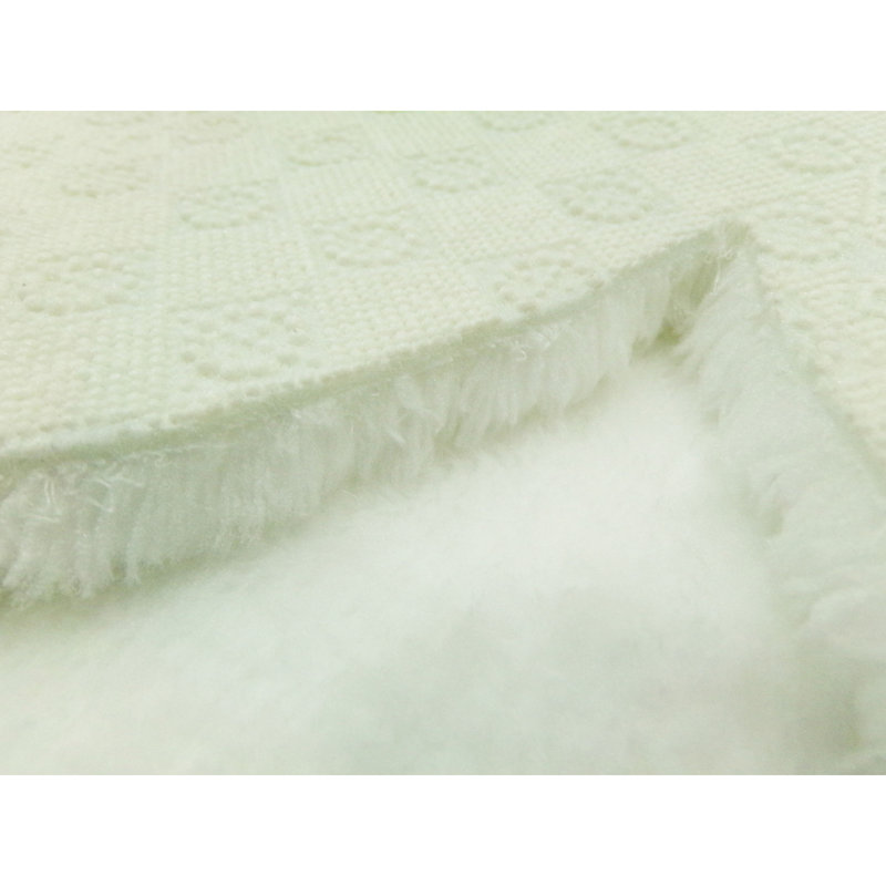 Luxury Hall Carpet, 3.3 x 3.3 ft, White | 100% Polyester, 0.8 in Pile Height | Non-Slip Plush Underside, Antibacterial, Anti-Allergenic, Antistatic | Machine Washable at 86°F | Perfect for Modern Interiors