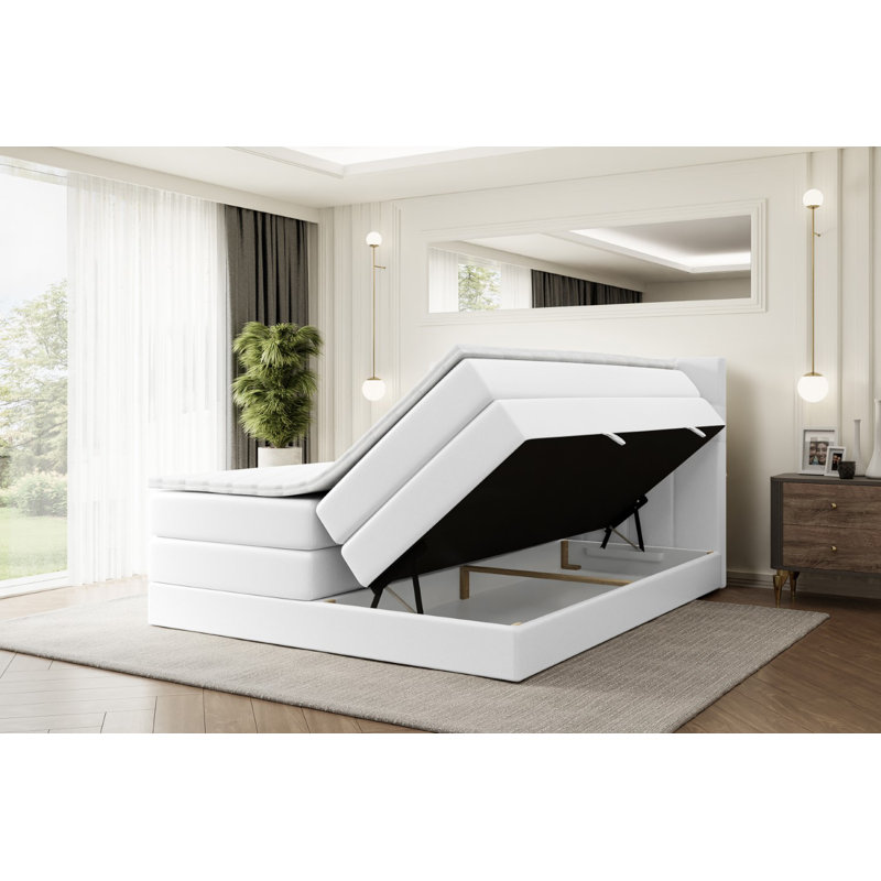 Bronc Bed, 160cm W x 200cm L, White