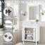 Ensemble de meuble-lavabo simple 18 po avec plateau en bois manufacturé Raychel