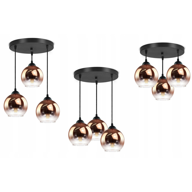 Vedder 3-Light Cluster Pendant, Copper