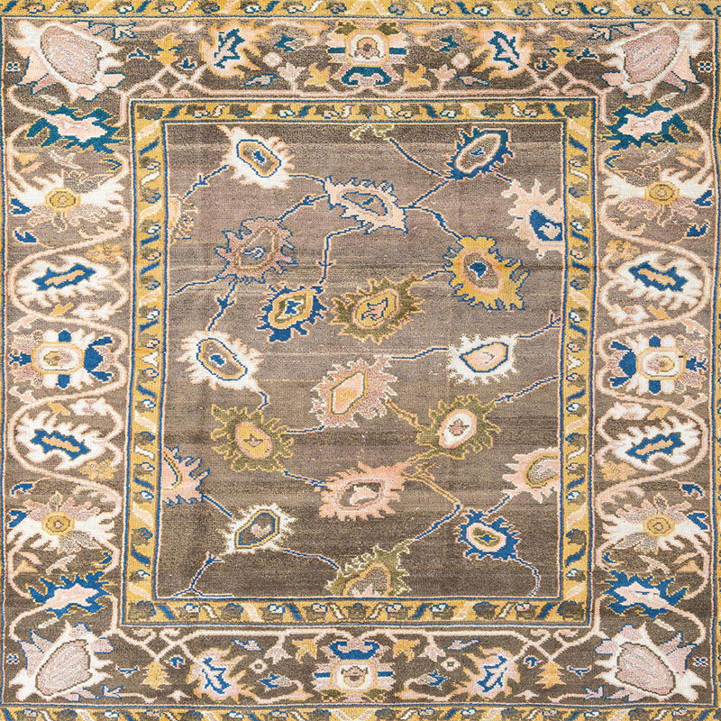 Abstract Indoor Rug, Square 4'