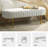 Ferdinand Lawanda 46" Modern Polyester Upholstered Bench with Channel-Tufted Cushion and Metal Base-600450003