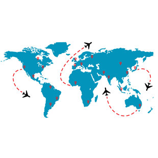 Geography Non-Wall Damaging Wall Decal