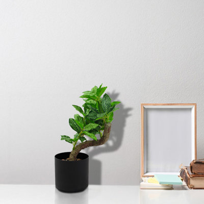 Net - veined Leaf Artificial Green Plant Potted Plant