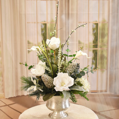 17 " Faux Silk Magnolia Arrangement